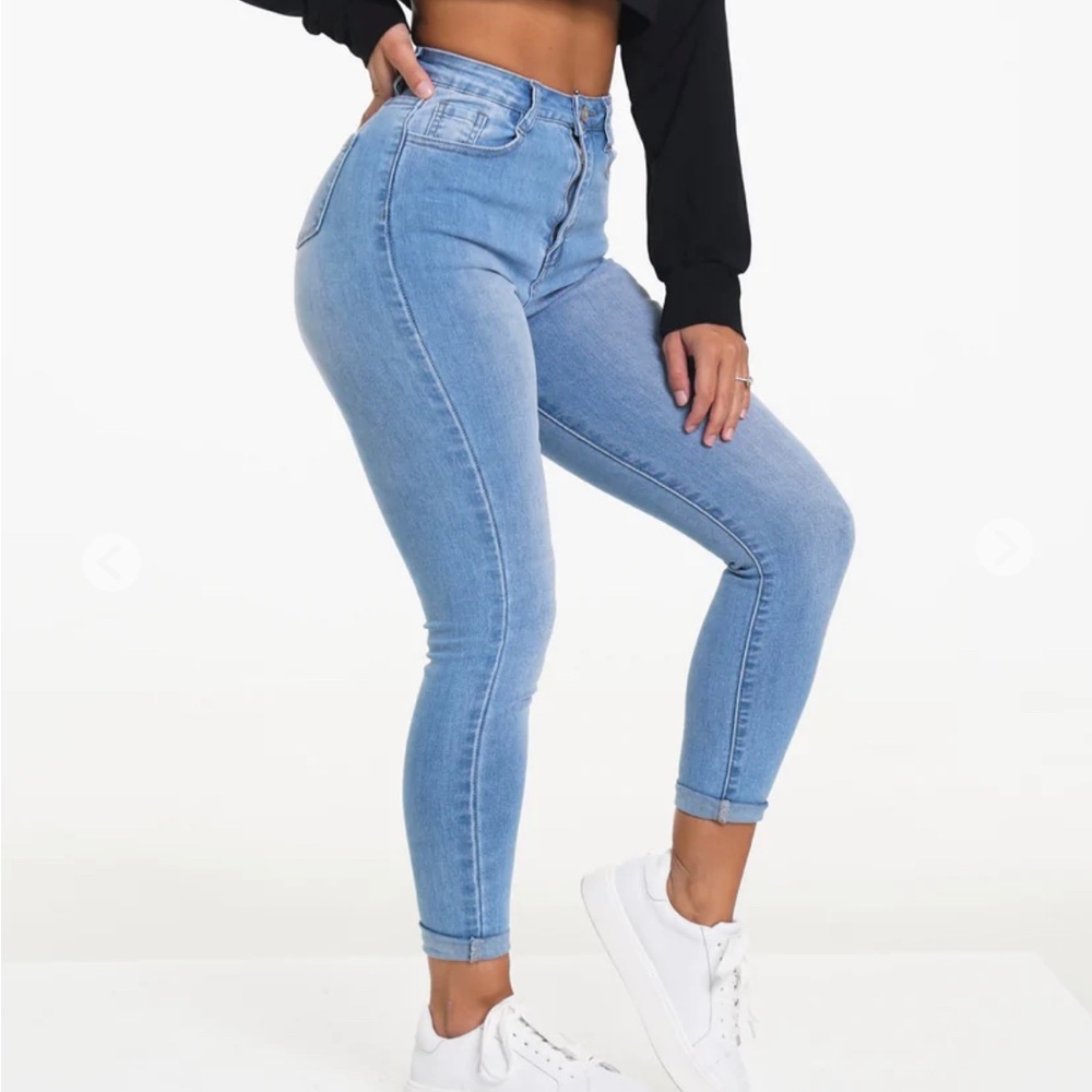 NVGT Navi light wash skinny jeans
